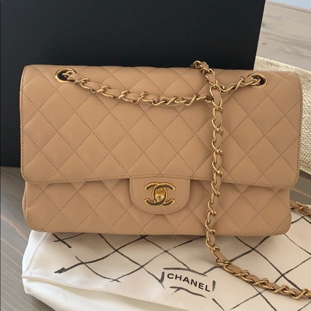 SOLD- Chanel caviar classic flap medium